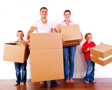 Removal van ready for a house move