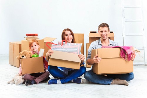 Local movers packing fragile household items in Kingston upon Thames