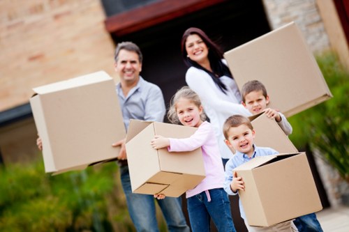 Packed household items ready for transport during a Kingston move