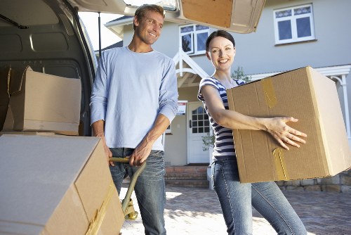 Loading furniture and boxes for a Kingston upon Thames home move